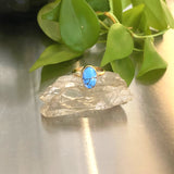 The Soleil Ring- Golden Hills Turquoise and 14k Gold- Size 6.5