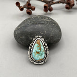The Silhouette Ring 1- Natural Royston Turquoise and Sterling Silver- Finished to Size or as a Pendant