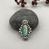 The Peacock Ring 2- Natural Royston Turquoise and Sterling Silver- Finished to Size or as a Pendant
