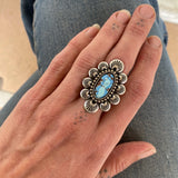 The Sweetheart Ring 2- Natural Golden Hills Lavender Turquoise and Sterling Silver- Finished to Size or as a Pendant