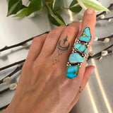 The Turquoise Collector Squiggle Ring 1- Royston, Sierra Nevada, and Sonoran Gold Turquoise and Sterling Silver- Finished to Size or as a Pendant