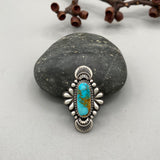 The Peacock Ring 4- Rising Phoenix Turquoise and Sterling Silver- Finished to Size or as a Pendant