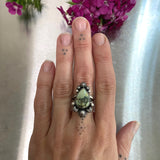 The Dewdrop Ring- Size 6.5- Natural Prince Variscite and Sterling Silver