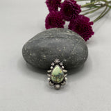 The Dewdrop Ring- Size 6.5- Natural Prince Variscite and Sterling Silver