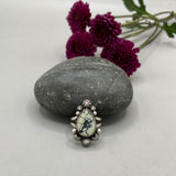 The Dewdrop Ring- Size 7.5- Natural Prince Variscite and Sterling Silver