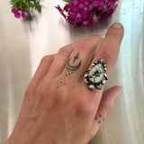 The Dewdrop Ring- Size 7.5- Natural Prince Variscite and Sterling Silver