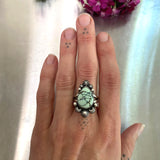 The Dewdrop Ring- Size 8.5- Natural Prince Variscite and Sterling Silver