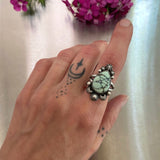 The Dewdrop Ring- Size 8.5- Natural Prince Variscite and Sterling Silver