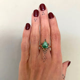 Emerald Valley Turquoise and Solid 14k Gold Ring- Size 9 (can be sized up 1/2 size)