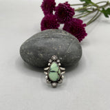 The Dewdrop Ring- Size 9.5- Natural Prince Variscite and Sterling Silver