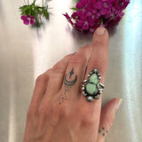 The Dewdrop Ring- Size 9.5- Natural Prince Variscite and Sterling Silver