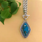 The Alchemist Choker- Morenci II Turquoise and Sterling Silver Heavyweight Choker