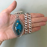 The Alchemist Choker- Morenci II Turquoise and Sterling Silver Heavyweight Choker