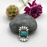 The Phoenix Ring 1- Bamboo Mountain Turquoise and Sterling Silver- Finished to Size or as a Pendant
