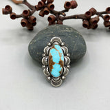 The Delphinium Ring- Royston Turquoise and Sterling Silver- Finished to Size or as a Pendant