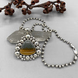 The Desert Supernova Necklace- Picture Jasper and Sterling Silver- 20" Sterling Bead Chain Included