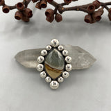 The Desert Nova Ring- Picture Jasper and Sterling Silver- Finished to Size or as a Pendant