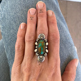 The Looking Glass Ring 4- Royston Turquoise and Sterling Silver- Finished to Size or as a Pendant