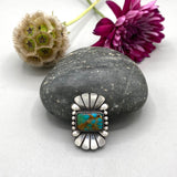 The Phoenix Ring 2- Royston Turquoise and Sterling Silver- Finished to Size or as a Pendant
