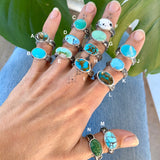 Hand-Stamped Turquoise Rings