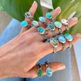 Hand-Stamped Turquoise Rings