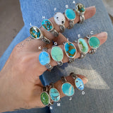 Hand-Stamped Turquoise Rings