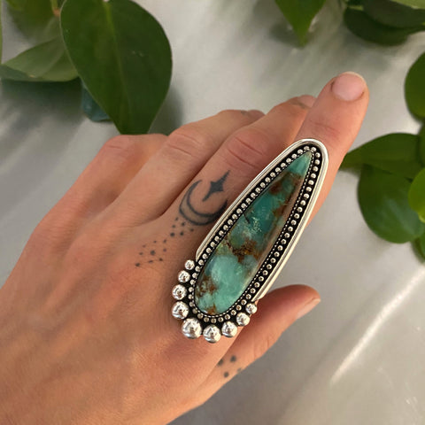 The Sea Spray Talon Ring- Turkish Chrysoprase and Sterling Silver- Finished to Size or as a Pendant
