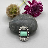 The Phoenix Ring 4- Emerald Rose Variscite and Sterling Silver- Finished to Size or as a Pendant