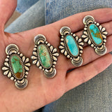 The Peacock Ring 4- Rising Phoenix Turquoise and Sterling Silver- Finished to Size or as a Pendant