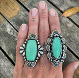 The Lovebird Ring- Chrysoprase and Sterling Silver- Finished to Size or as a Pendant