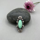 The Looking Glass Ring 2- Natural Emerald Rose Variscite and Sterling Silver- Finished to Size or as a Pendant