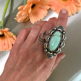 The Empress Ring- Natural Royston Turquoise and Sterling Silver- Finished to Size or as a Pendant