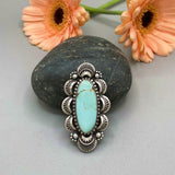 The Empress Ring- Natural Royston Turquoise and Sterling Silver- Finished to Size or as a Pendant