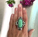 The Lovebird Ring- Chrysoprase and Sterling Silver- Finished to Size or as a Pendant