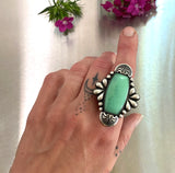 The Lovebird Ring- Chrysoprase and Sterling Silver- Finished to Size or as a Pendant