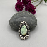 The Moonflower Ring- Natural Prince Variscite and Sterling Silver- Finished to Size or as a Pendant