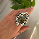 The Morenci Supernova Ring- Morenci II Turquoise and Sterling Silver- Finished to Size or as a Pendant
