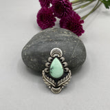 The Nightbloom Ring- Natural Prince Variscite and Sterling Silver- Finished to Size or as a Pendant