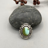 The Silhouette Ring 3- Natural Royston Turquoise and Sterling Silver- Finished to Size or as a Pendant