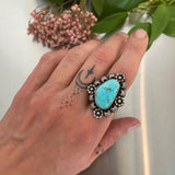 The Periwinkle Ring- Royston Turquoise and Sterling Silver- Finished to Size or as a Pendant