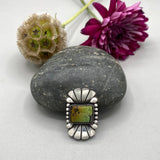 The Phoenix Ring 3- Bamboo Mountain Turquoise and Sterling Silver- Finished to Size or as a Pendant