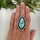 The Silhouette Ring- Natural High Grade Royston Turquoise and Sterling Silver- Finished to Size or as a Pendant