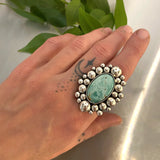 The Royston Supernova Ring- Royston Turquoise and Sterling Silver- Finished to Size or as a Pendant