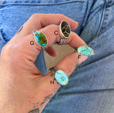 Hand-Stamped Turquoise Rings