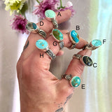 Hand-Stamped Turquoise Rings