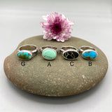 Hand-Stamped Turquoise Rings
