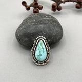 The Silhouette Ring 1- Natural Royston Turquoise and Sterling Silver- Finished to Size or as a Pendant