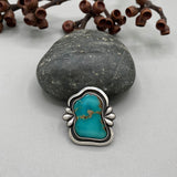 The Ripple Ring 1- Royston Turquoise and Sterling Silver- Finished to Size or as a Pendant
