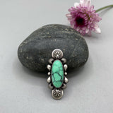 The Looking Glass Ring 3- Natural Emerald Rose Variscite and Sterling Silver- Finished to Size or as a Pendant
