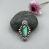 The Peacock Ring- Natural Emerald Rose Variscite and Sterling Silver- Finished to Size or as a Pendant